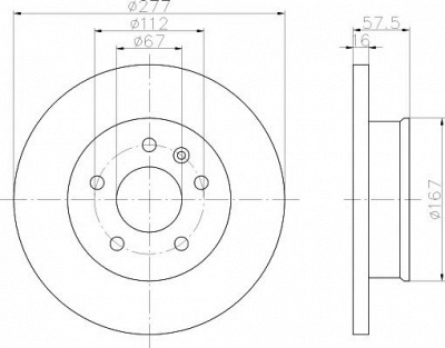 HELLA PAGID 8dd355103811 -  Тормозной диск